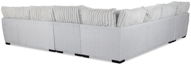 Kylie Light Gray Fabric Large Left Chaise Sectional