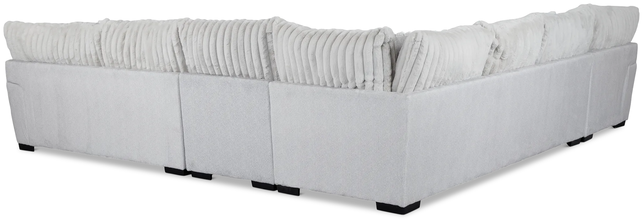 Kylie Light Gray Fabric Large Left Chaise Sectional