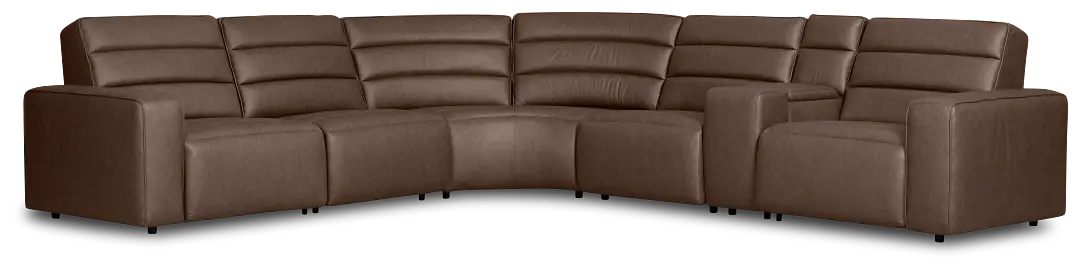 Sawyer Dark Brown Micro Medium Dual Power 2-arm Reclining Sectional Sawyer Dark Brown Micro Medium Dual Power 2-arm Reclining Sectional