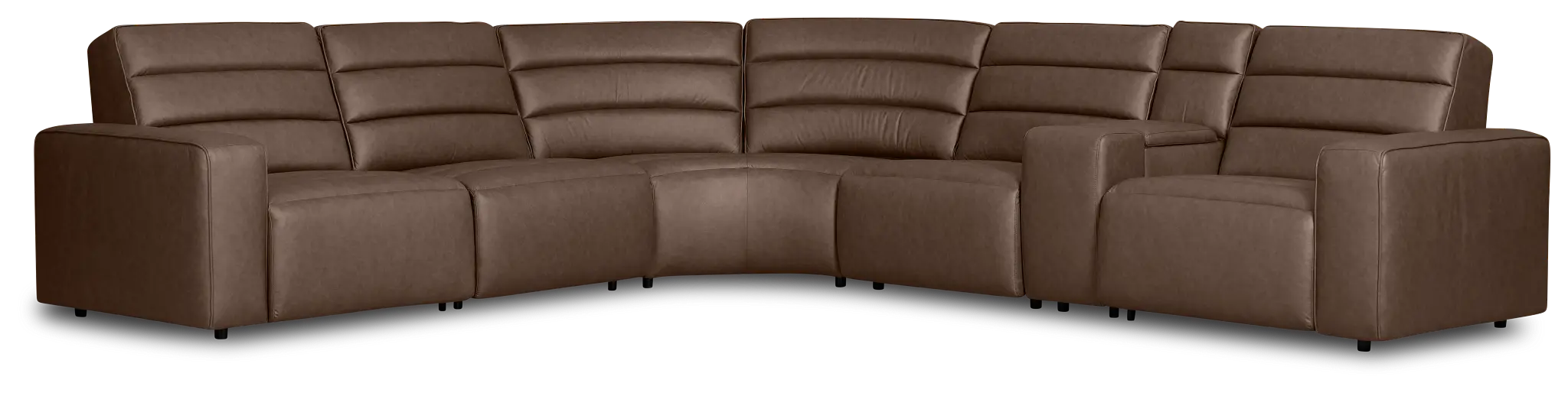 Sawyer Dark Brown Micro Medium Dual Power 2-arm Reclining Sectional Sawyer Dark Brown Micro Medium Dual Power 2-arm Reclining Sectional