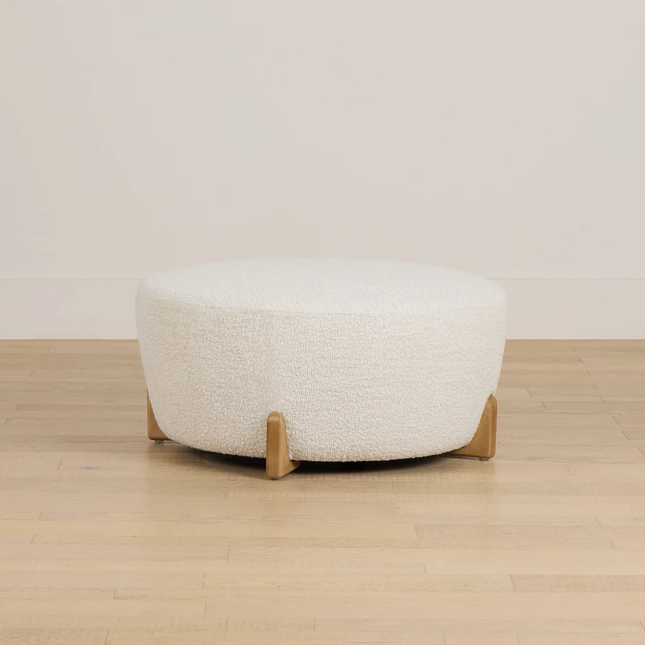 Lilah White Round Accent Ottoman Lilah White Round Accent Ottoman