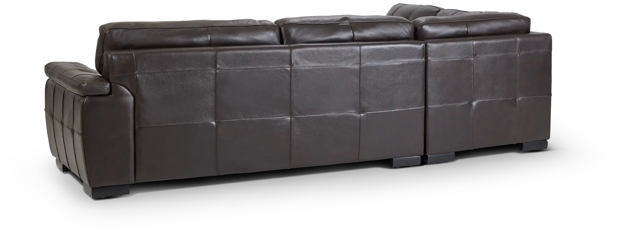 Braden Dark Brown Leather Small Left Bumper Sectional Braden Dark Brown Leather Small Left Bumper Sectional
