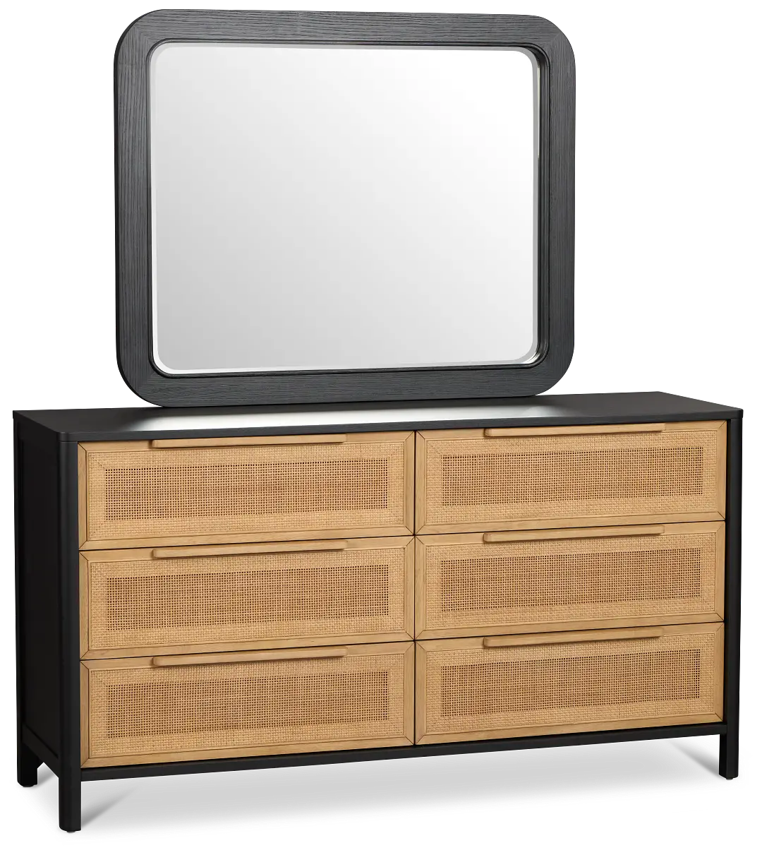 Pacific Two-tone 6-drawer Dresser & Mirror Pacific Two-tone 6-drawer Dresser & Mirror