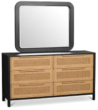 Pacific Two-tone 6-drawer Dresser & Mirror