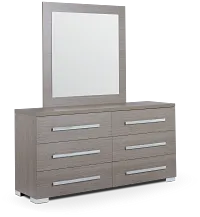 Lucca Gray Dresser & Mirror