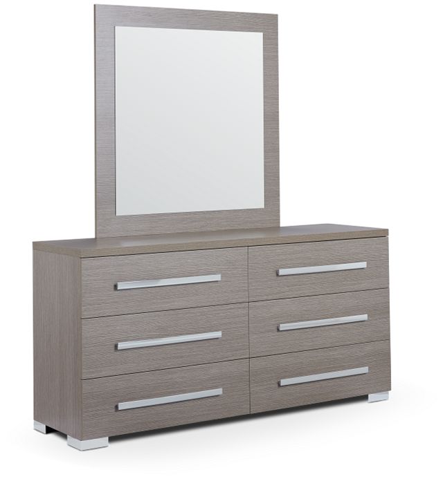 Lucca Gray Dresser & Mirror