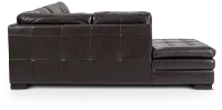 Braden Dark Brown Leather Medium Left Bumper Sectional