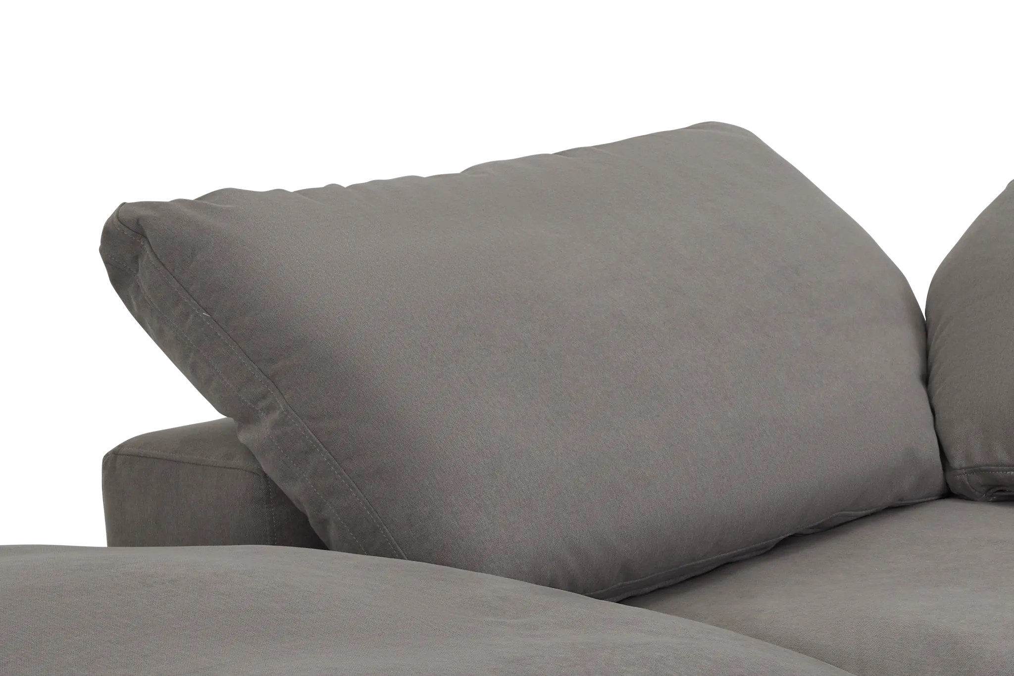 Nixon Light Gray Fabric 4-piece Bumper Sectional