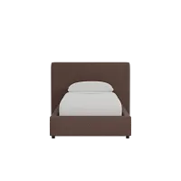 Grayton Elite Dark Brown 44" Upholstered Platform Bed