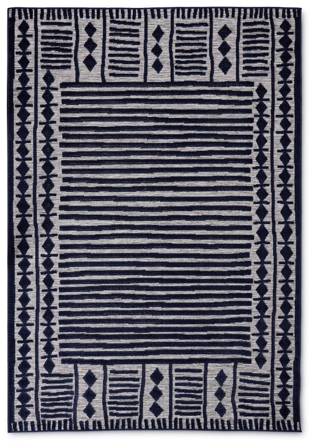 Lucca Dark Blue 8x10 Area Rug