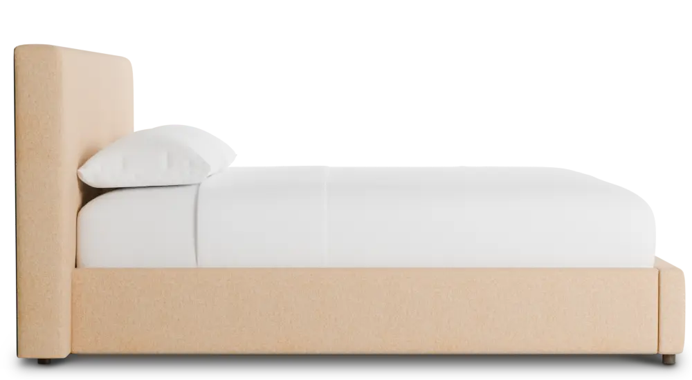 Grayton Merino Taupe 44" Upholstered Platform Bed Grayton Merino Taupe 44" Upholstered Platform Bed