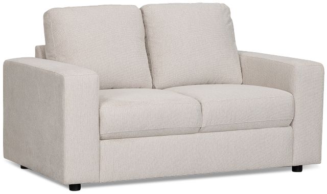 Carmen Light Beige Fabric Loveseat