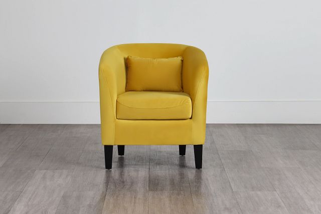 Stanton Yellow Velvet Accent Chair