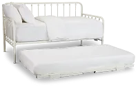 Rory White Metal Trundle Daybed