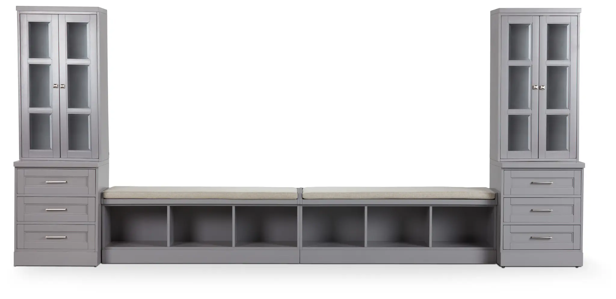 Newport Gray 164" Drawer Entryway Newport Gray 164" Drawer Entryway