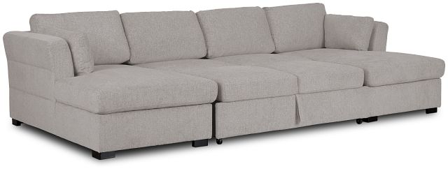 Amber Light Gray Fabric Double Chaise Sleeper Sectional (6)