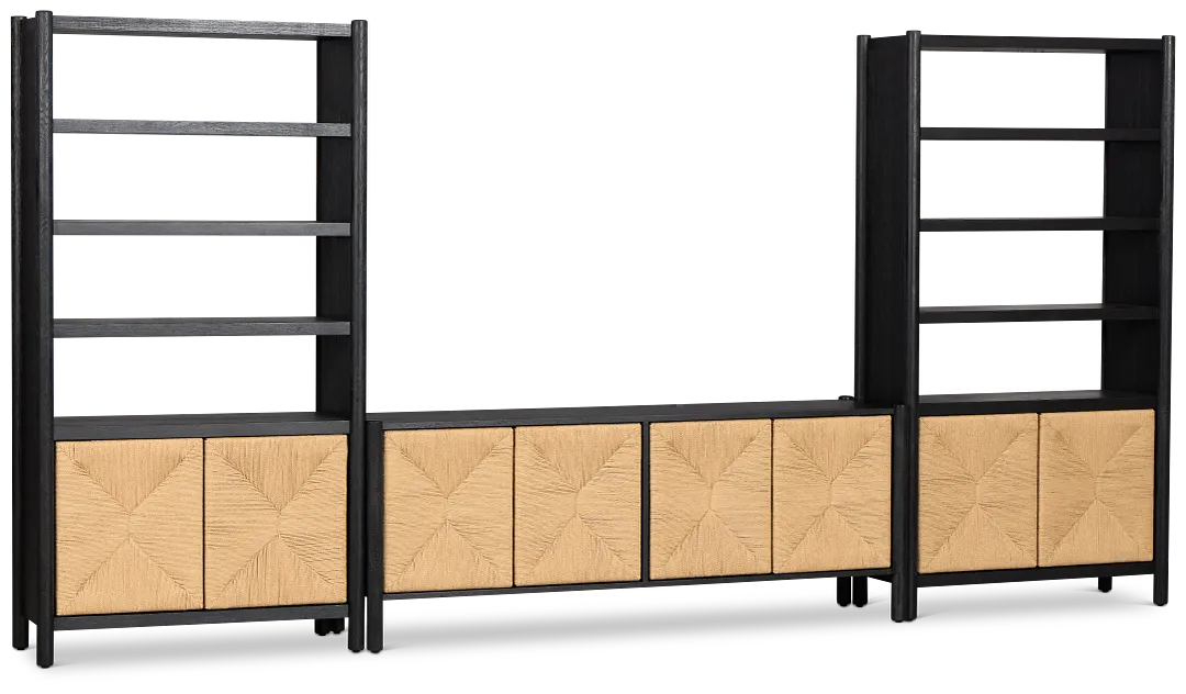Santorini Black 71" Entertainment Wall