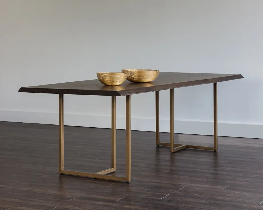 Quinn Dark Brown Rectangular Table