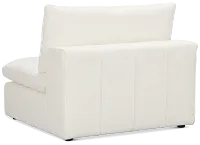 Cruz White Fabric Armless Chair