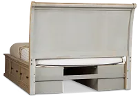 Galveston Light Tone Sleigh Storage Bed
