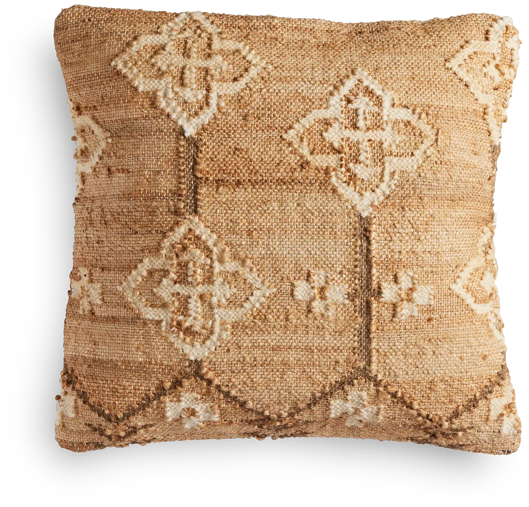 Collar Light Brown 22" Accent Pillow