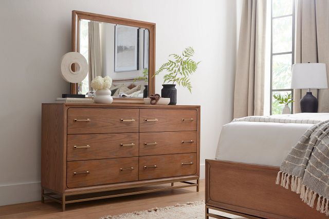 Provo Mid Tone Dresser & Mirror