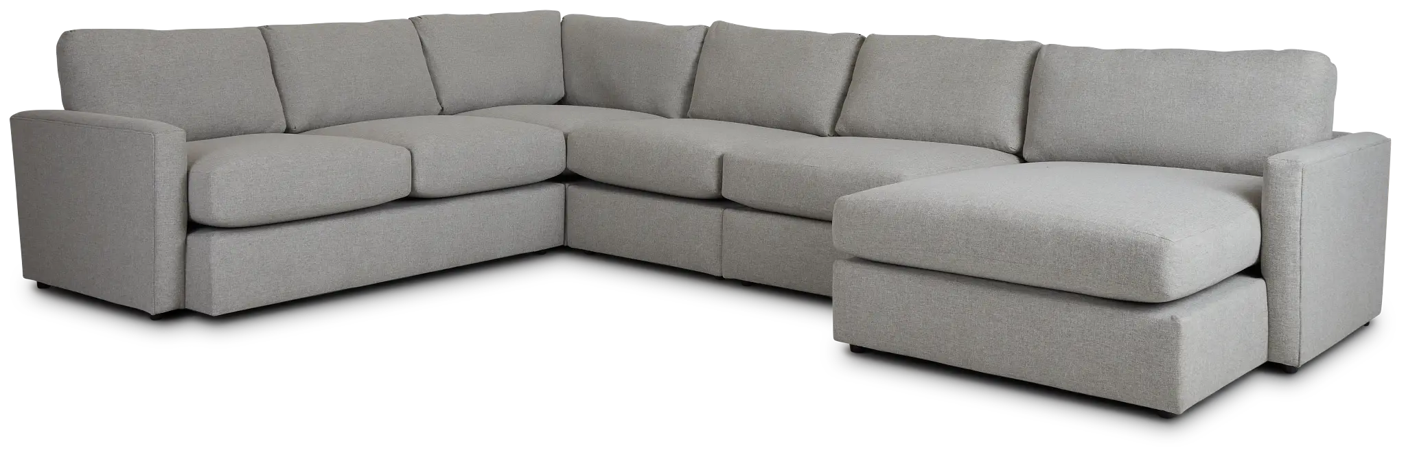 Noah Khaki Fabric Large Right Chaise Sectional Noah Khaki Fabric Large Right Chaise Sectional