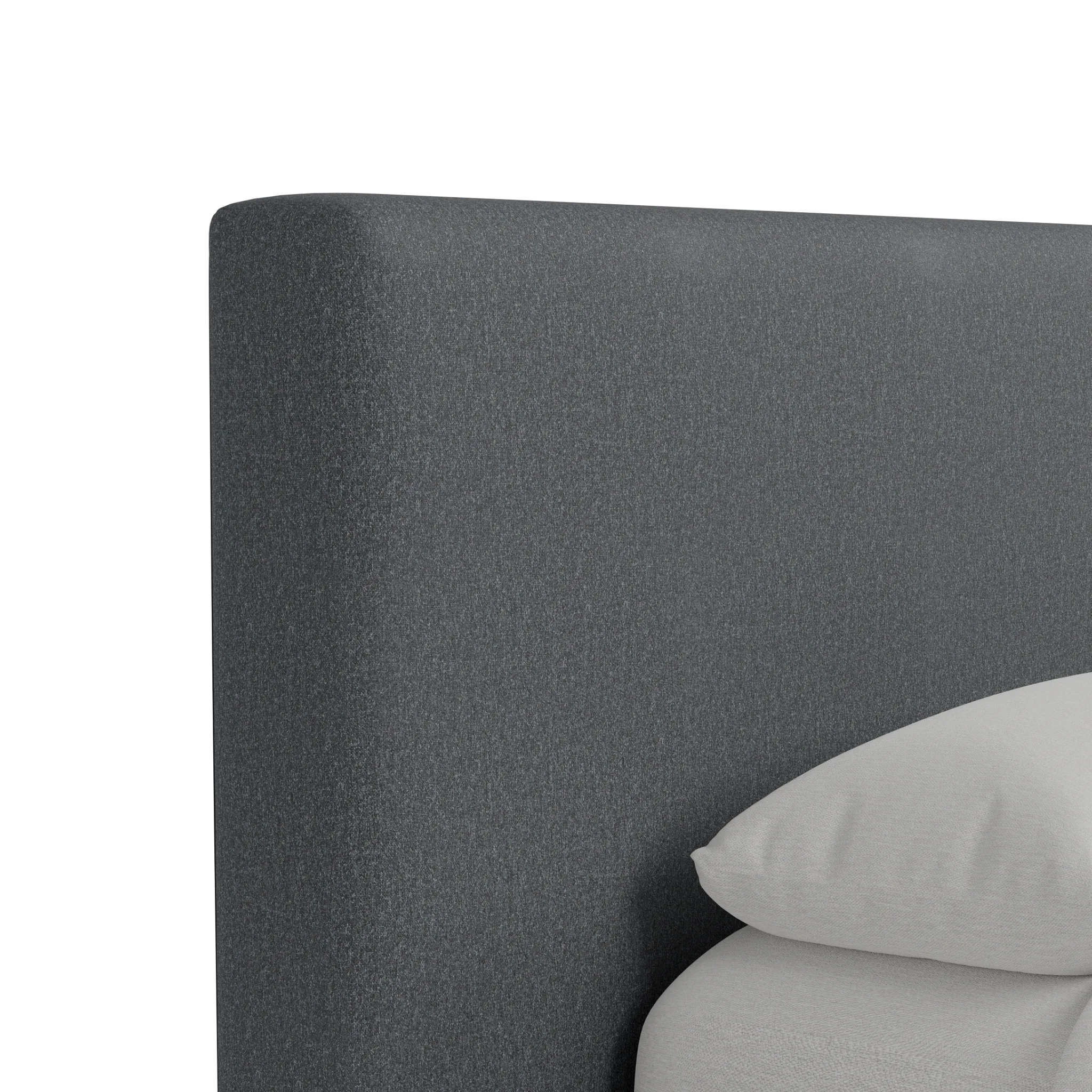 Grayton Delray Dark Gray 44" Upholstered Platform Bed