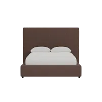 Grayton Elite Dark Brown 54" Upholstered Platform Bed