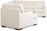 Sinclair Light Beige Fabric Large Left Cuddler Sectional