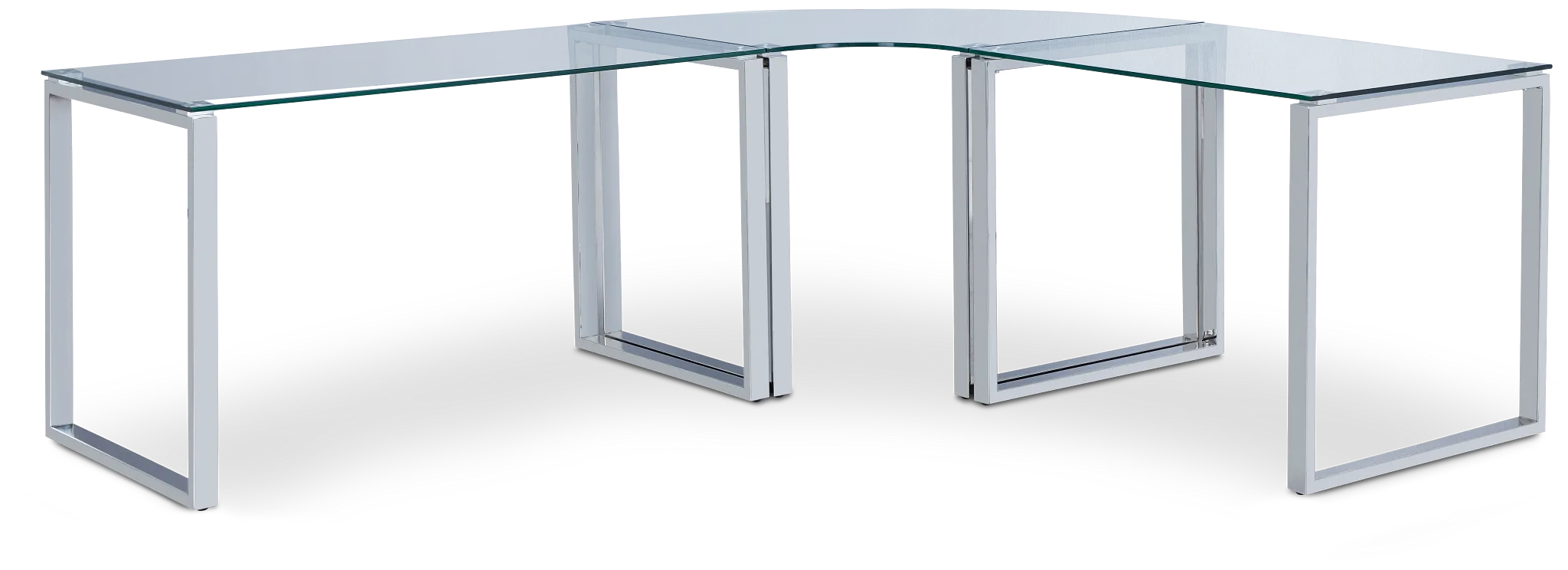 Olympia Glass Large Corner Desk