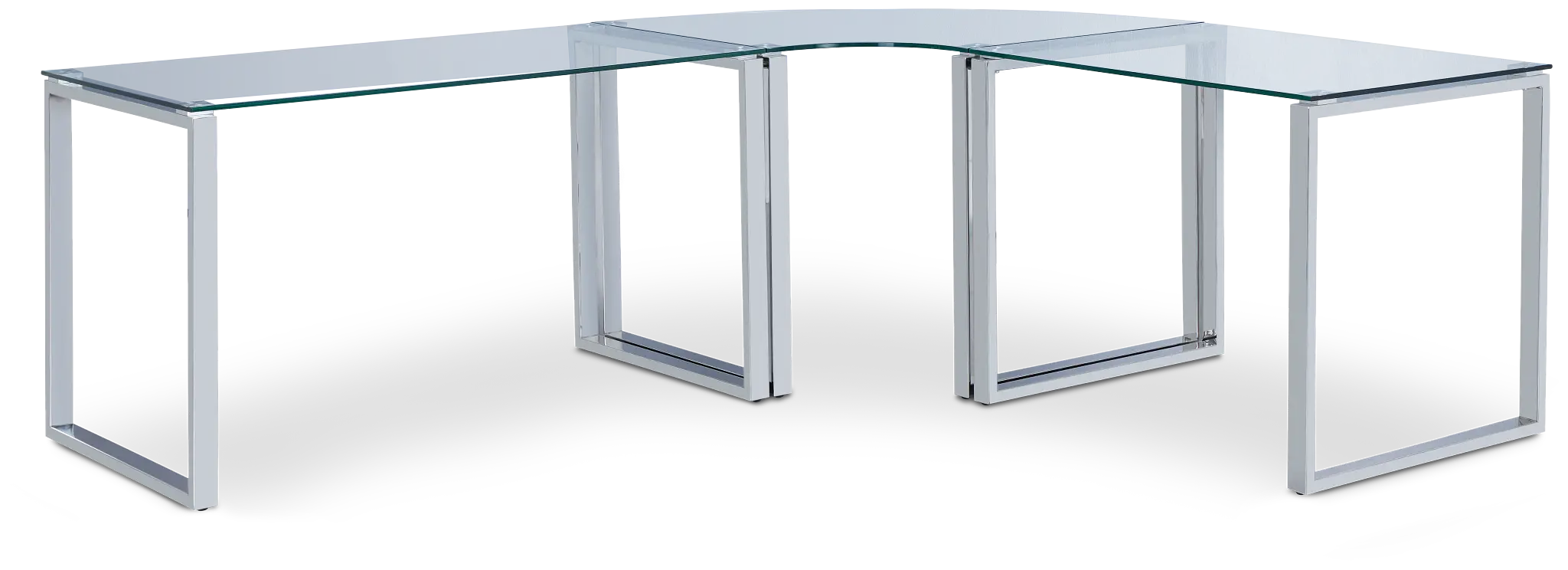 Olympia Glass Large Corner Desk Olympia Glass Large Corner Desk