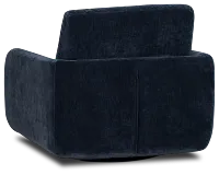 Jules Dark Blue Velvet Swivel Chair