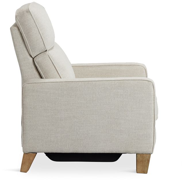 Bayside Light Beige Fabric Power Recliner