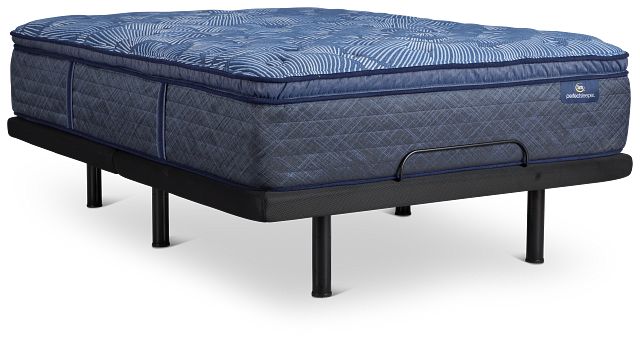 Serta Perfect Sleeper Cobalt Calm Plush Deluxe Adjustable Mattress Set