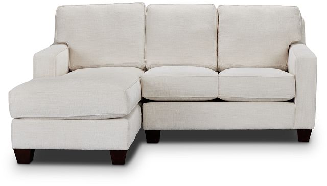 Andie White Fabric Left Chaise Sectional (2)