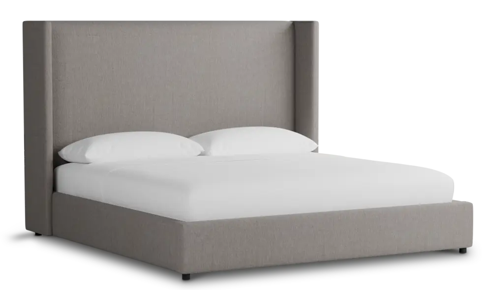 Captiva Peyton Gray 60" Upholstered Shelter Bed Captiva Peyton Gray 60" Upholstered Shelter Bed