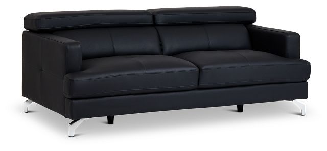 Marquez Black Micro Sofa