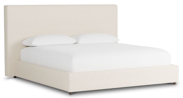 Grayton Merino Light Beige 54" Upholstered Platform Bed