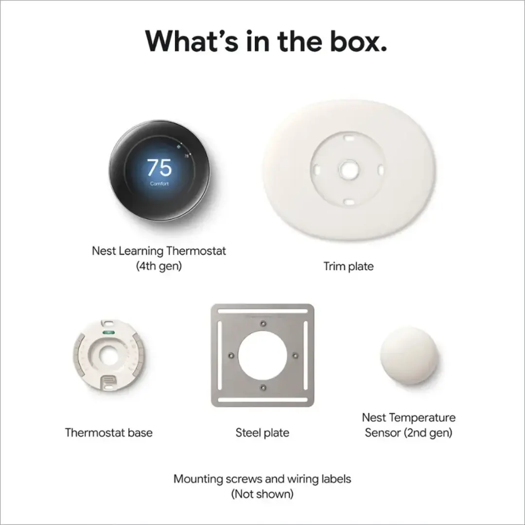 Google Nest Learning & Nest Temperature Sensor Silver Smart Thermostats Google Nest Learning & Nest Temperature Sensor Silver Smart Thermostats
