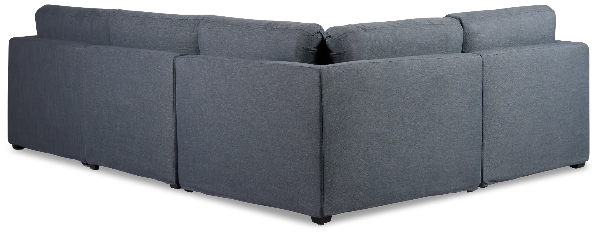 Willow Navy Fabric Small Two-arm Sectional