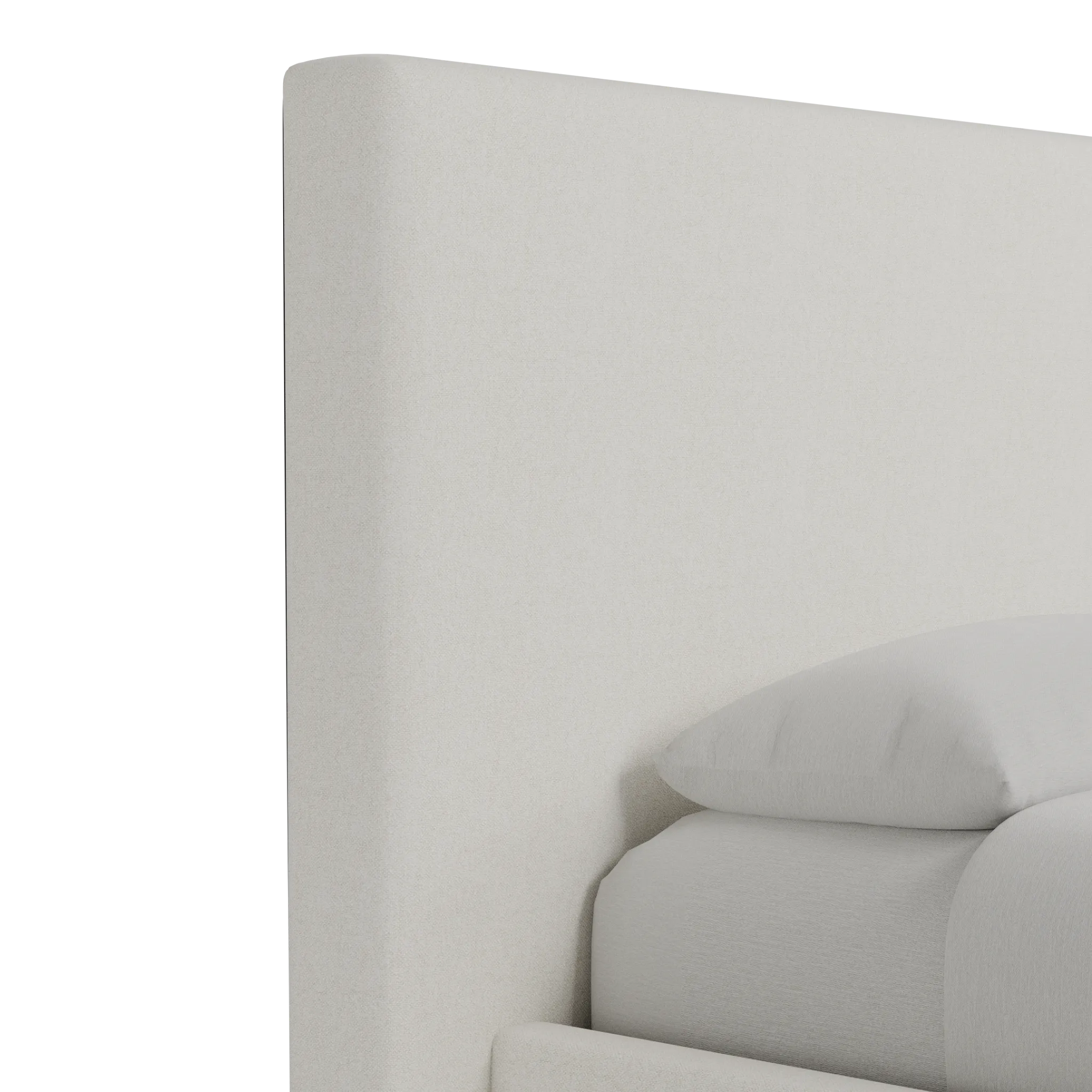 Grayton Elite Ivory 54" Upholstered Platform Bed