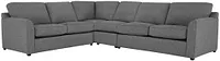 Asheville Gray Fabric Large Two-arm Sectional
