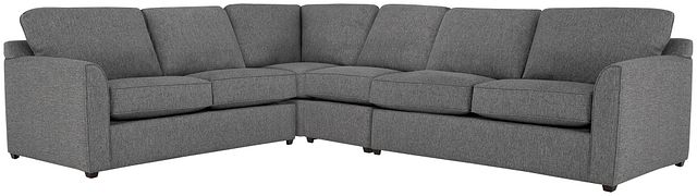 Asheville Gray Fabric Large Two-arm Sectional