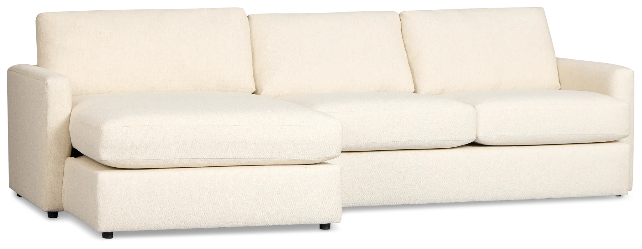 Maxwell Light Beige Fabric Left Chaise Sectional