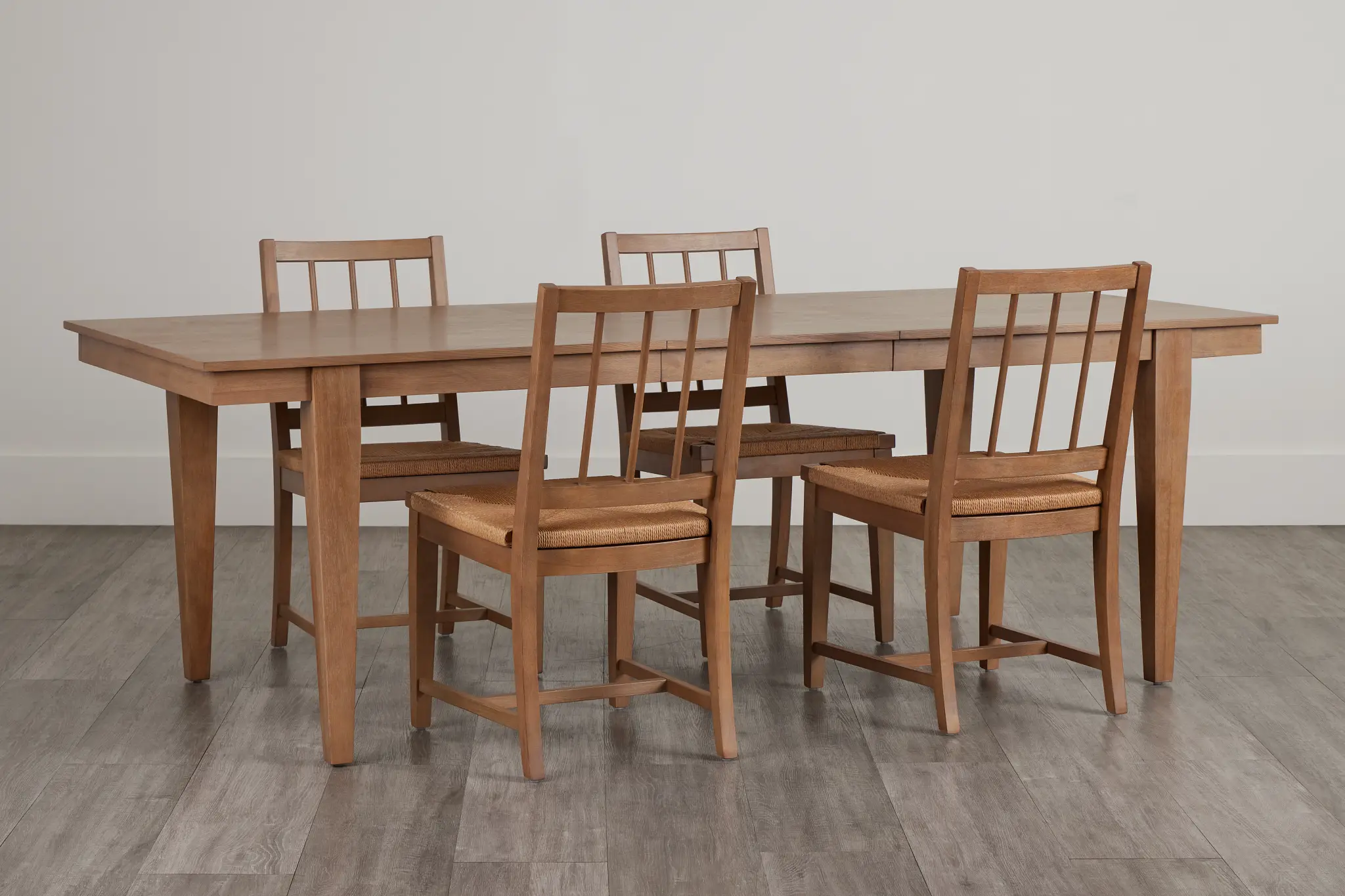 Provo Mid Tone Rect Table & 4 Woven Chairs Provo Mid Tone Rect Table & 4 Woven Chairs