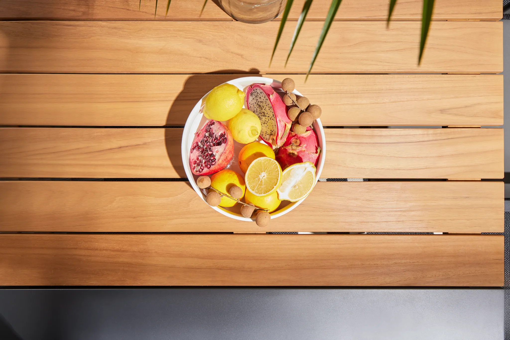 Sunrise Dark Gray Teak 65" Rectangular Table