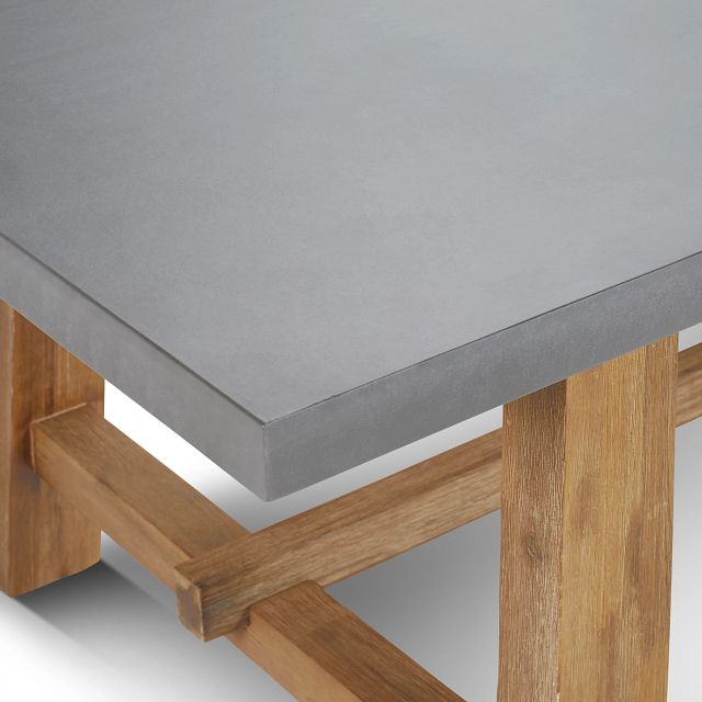 Canyon Gray White Concrete Rectangular Table & 4 Chairs