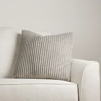 Charlie Gray Square 20" Accent Pillow