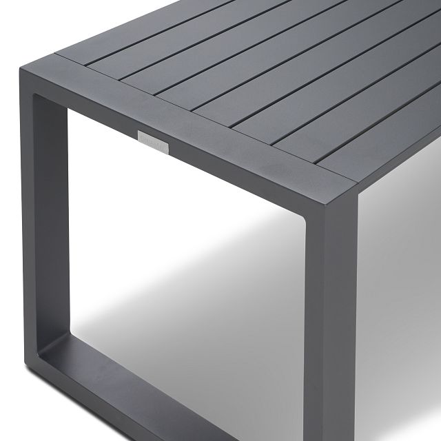 Linear Dark Gray Aluminum Coffee Table